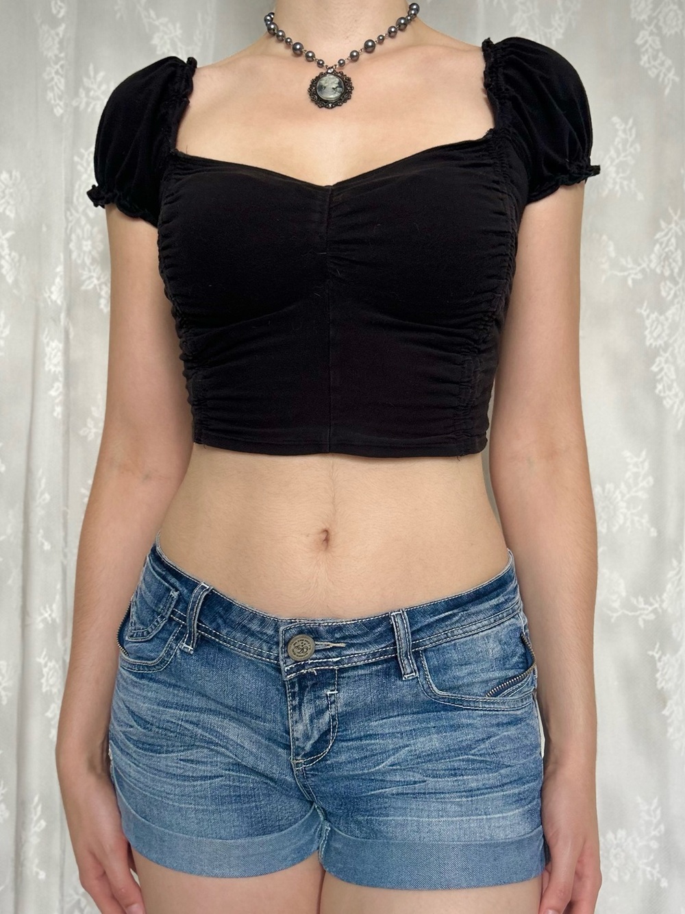 Y2K 2000s Low Rise Denim Shorts